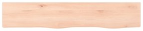 kezeletlen tömör tölgyfa fali polc 100x20x4 cm