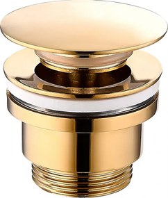 Mexen zárható univerzális mosdó lefolyó kör, ClickClack, arany, 79930-50