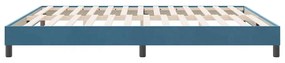 vidaXL sötétkék bársony rugós ágy matrac nélkül 180x210 cm