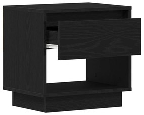 2 db Éjjeli asztal Fekete tölgy 45x34x49 cm Műanyag