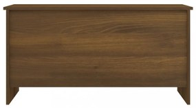 barna tölgyszínű szerelt fa dohányzóasztal 102x55,5x52,5 cm