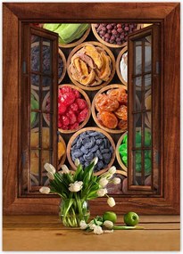 Poszterek 50x70 Aszalt gyümölcsök tálakban