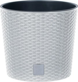 Alacsony Rattan virágcserép 30 x 27 cm kerek betét