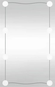 vidaXL téglalap alakú üveg falitükör LED fényekkel 40 x 60 cm