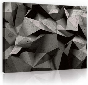 Vászonkép 70x50 Geometrikus loft háromdimenziós fal modern nappaliba