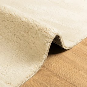 HUARTE krémszínű rövid szálú puha és mosható szőnyeg 200x200 cm