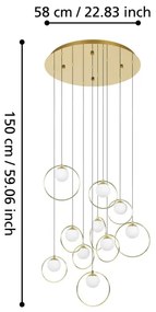 Eglo 390345 - LED Dimmelhető csillár zsinóron PORTOCOLOM 10xLED/3W/230V átm. 58 cm