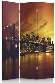 Gario Paraván Brooklyn híd és Manhattan naplementében Méret: 110 x 170 cm, Kivitelezés: Klasszikus paraván