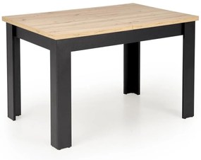 Asztal Houston 1714Artisan tölgy, Fekete, 77x80x120cm, Hosszabbíthatóság, Laminált forgácslap, Laminált forgácslap