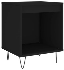 2 db fekete szerelt fa éjjeliszekrény 40 x 35 x 50 cm