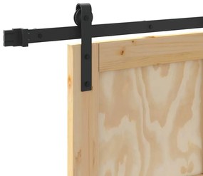 Csúszóajtó Természetes és fekete 86 x 211 cm