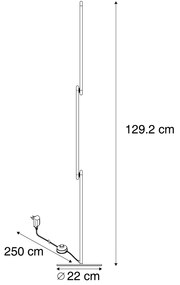 Design állólámpa fekete, LED-del, 3 fokozatban dimmelhető - Gate