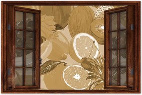 Poszterek 90x60 Gyümölcsök szépia árnyalatokban