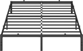 Fém franciaágy Songmics 160x200 fekete modern hálószoba