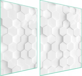 Üveg Tűzhelyvédő Főzőlap 70x52 Fehér Edzett Üveg