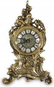 Kandalló Óra Sárgaréz Stílusos Rococo Álló Arany Sárgaréz