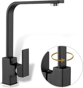 Gamma Moon, szabadon álló mosogató csaptelep, fekete matt, GMA-BNK-BK