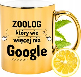 Prémium Arany Csillogó Bögre Zoológusnak Ajándék Nyomtatott Fotóval