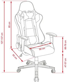 SILVERSTONE Irodai szék, fekete/piros