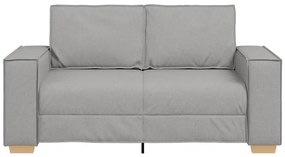 kétszemélyes, felhőszürke szövetkanapé 120 cm