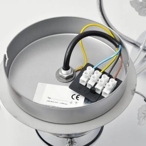 Felületre szerelhető csillár SOPHIA 3xE27/15W/230V fényezett króm/átlátszó