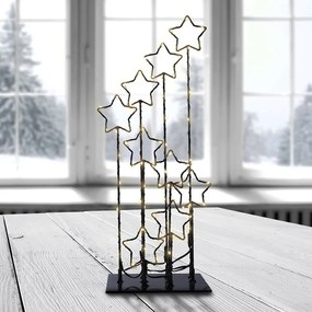 DecoKing Karácsonyi LED dekoráció csillagokkal, 16cm