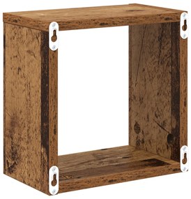 Fali Polcok Régi fa Tömör Újrahasznosított Fa 26 x 15 x 26 cm