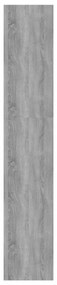 betonszürke szerelt fa könyvszekrény/térelválasztó 60x30x166 cm