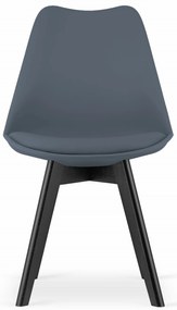 AKCIÓ Sötétszürke BALI MARK szék fekete lábakkal II. osztály
