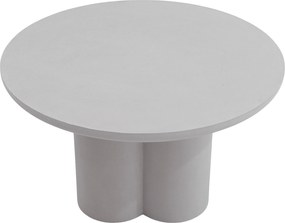 Cylindus kerek dohányzóasztal 80 cm - világosszürke