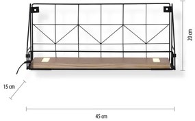 Leuchten Direkt 15277-18 - Polc LED világítással BOARD 2xLED/1,75W/230V 45 cm