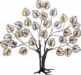 Fali dekoráció fém fa arany ezüst