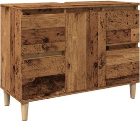 vidaXL antik fa színű szerelt fa mosdószekrény 80 x 33 x 60 cm