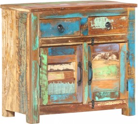 tömör újrahasznosított fa komód 70 x 35 x 65 cm