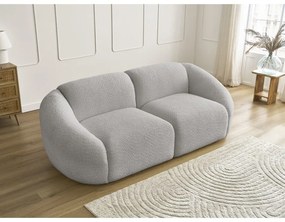 Világosszürke buklé kanapé 230 cm Tina – Bobochic Paris