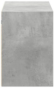betonszürke falra szerelhető TV-szekrény LED-del 100x31x45 cm