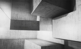 Fotótapéta Flizelin Fal a Hálószobába Geometrikus szobrok 416x254