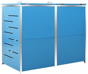 acéltároló két gurítható szemeteskukához 138 x 77,5 x 112,5 cm