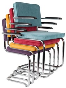 Ridge Kink Rib 2 db fekete karfás szék - Zuiver