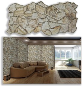 3D PVC falpanel Sandstone honey