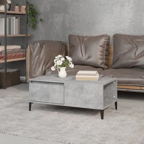 Betonszürke szerelt fa dohányzóasztal 90x50x36,5 cm
