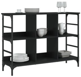 fekete szerelt fa tálalószekrény 102 x 32 x 73,5 cm