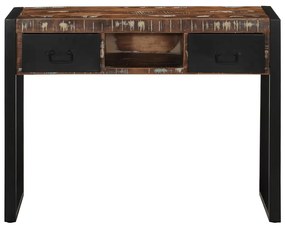 konzolasztal többszínű 100x35x75cm tömörfa újrahasznosított fa