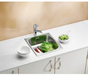 ALVEUS 1082195 - Mosogató BASIC 44x38 cm matt acél/satin, nagy konnektor