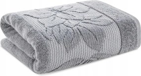 Fürdőlepedő 70X140 acél, pamut, virágmintás