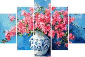 Kép - Váza rózsaszín virágokkal (150x105 cm)