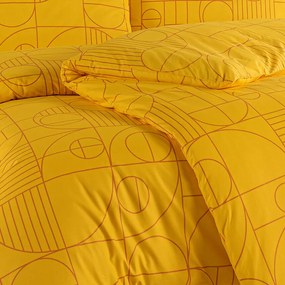 BedTex pamut ágynemő Geo Ray Flower, 220 x 200 cm, 2 db 70 x 90 cm, 220 x 200 cm, 2 db 70 x 90 cm