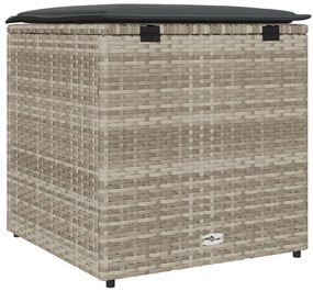 Kültéri Tároló Doboz Világosszürke és Sötétszürke Szintetikus rattan