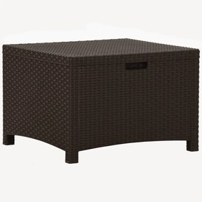 vidaXL barna PP rattan kerti tárolóláda 60 x 54 x 41 cm