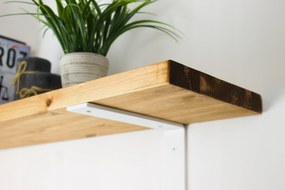 Ipari polc Loft falra akasztható fa vastag nappali 120cm